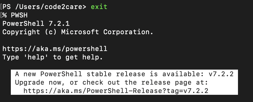 Upgrade PowerShell on Mac